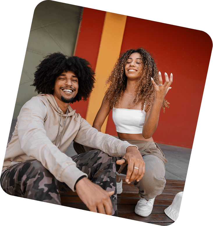 Couple showing their personal style